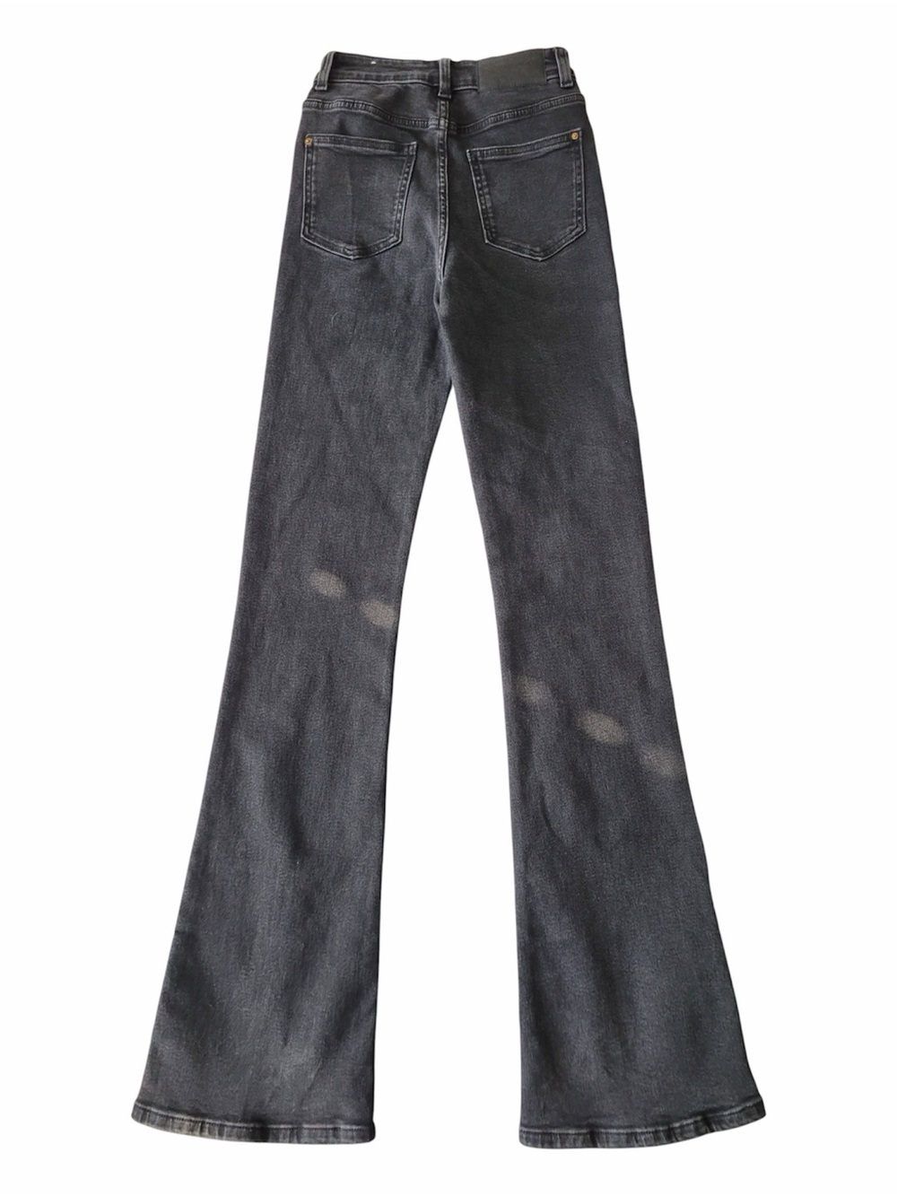 ✅ Zara Washed out Black Skinny Boot-Cut High-Rise Jeans size 2 EUR 34